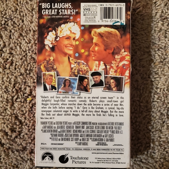 Runaway Bride VHS - Picture 4 of 6